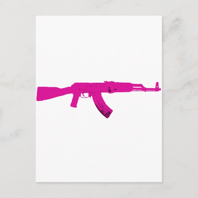 Postal AK-47 rosa (Anverso)