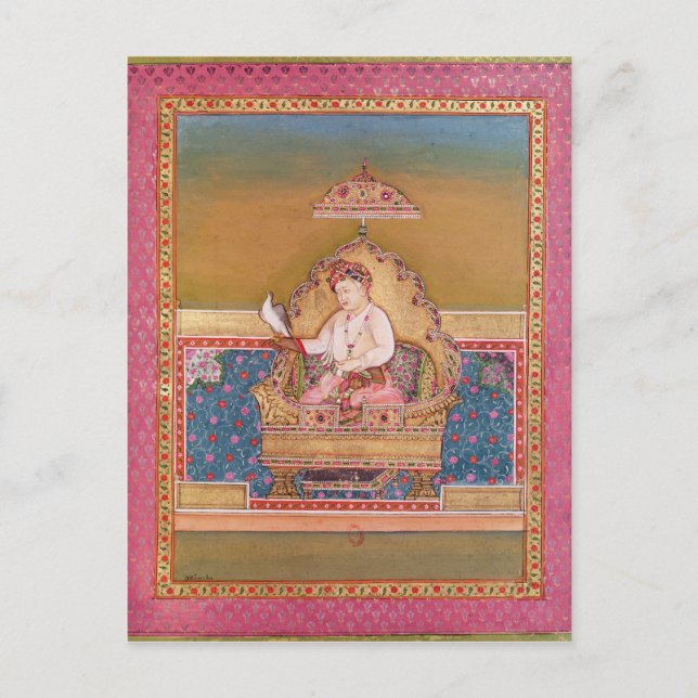 Postal Akbar de un álbum de retratos (Anverso)
