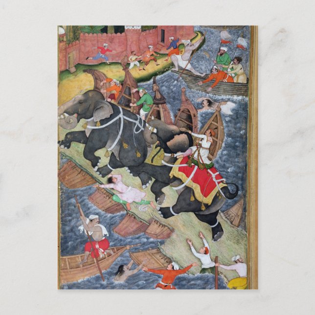 Postal Akbar domina al elefante salvaje, Hawa'i (Anverso)