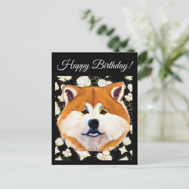 POSTAL AKITA      (Anverso de pie)