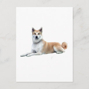 Postal Akita (Akita Inu) - Tumbado