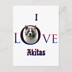 Postal Akita I Love