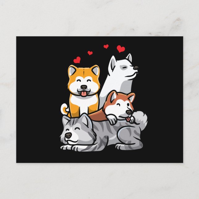 Postal Akita Inu Dog (Anverso)