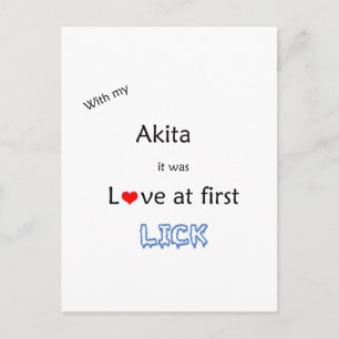 Postal Akita Love at First Lick