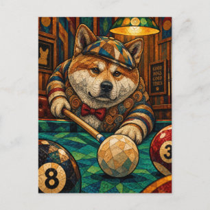 Postal Akita, mosaico geométrico