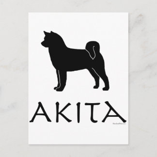 Postal Akita Silhouette
