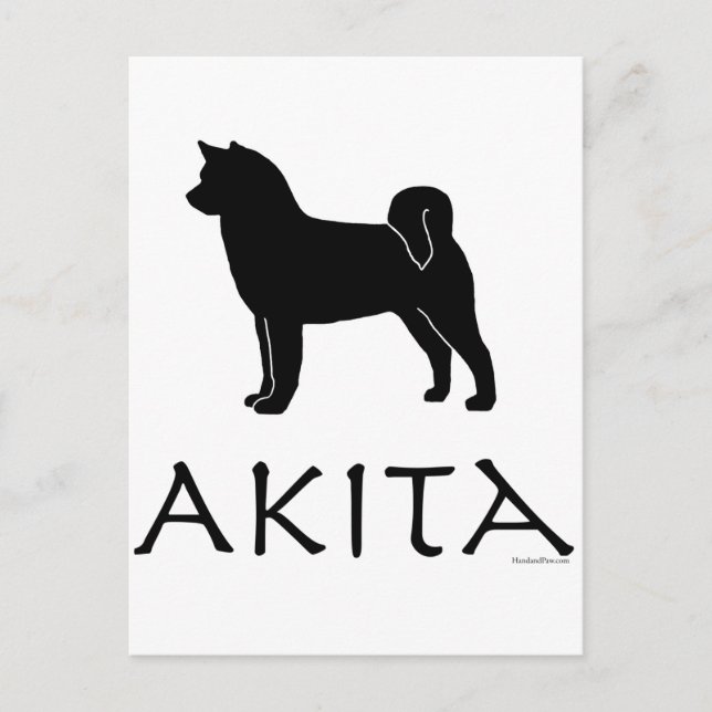 Postal Akita Silhouette (Anverso)