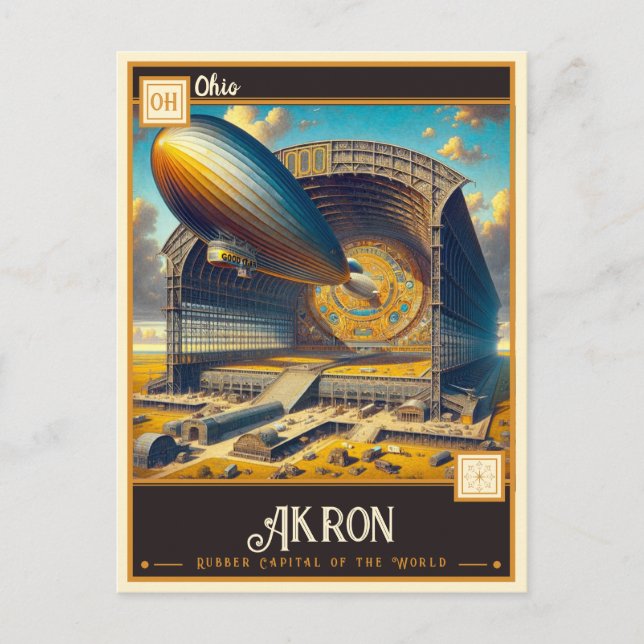 Postal Akron, Ohio | Vintage (Anverso)