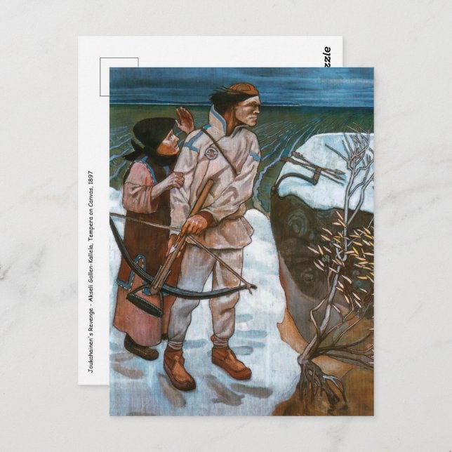 Postal Akseli Gallen-Kallela - La venganza de Joukahainen (Anverso / Reverso)
