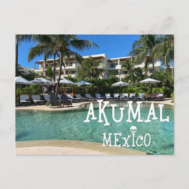 Postal Akumal Mexico Design - Postcard estándar (Anverso)