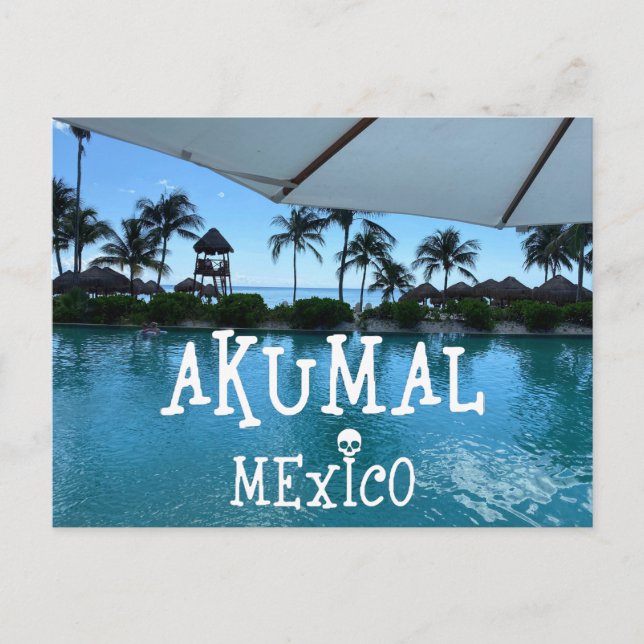 Postal Akumal Mexico Design - Postcard estándar (Anverso)