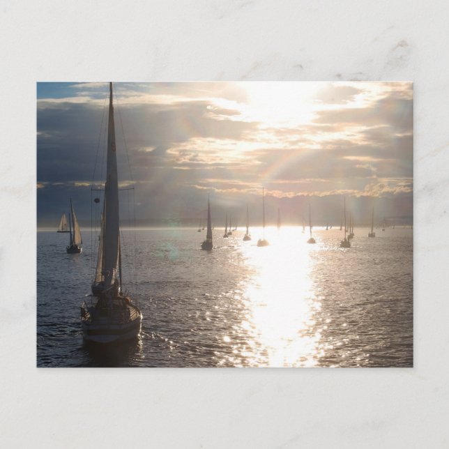 Postal Al atardecer (Anverso)