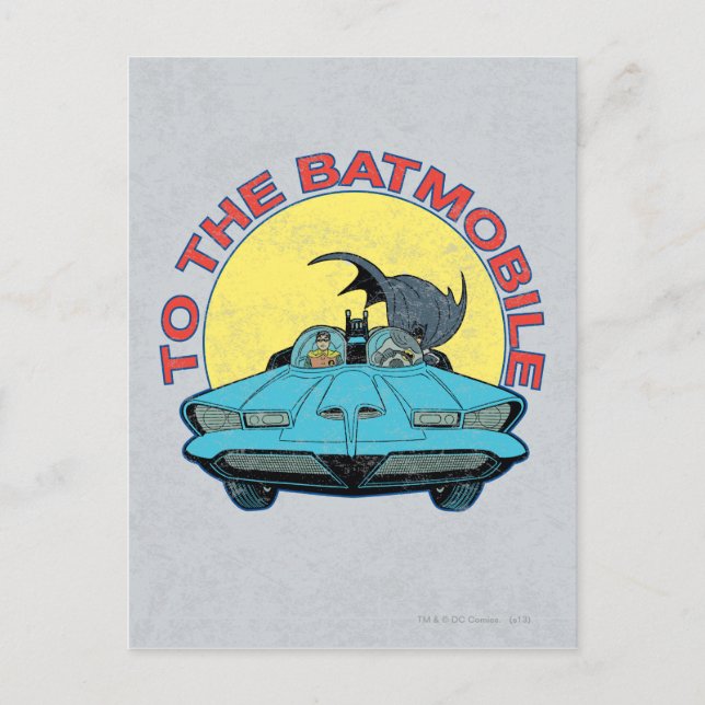 Postal Al Batmobile - Icono de angustia (Anverso)