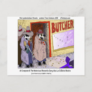 Postal Al Cowpone y las vacas divertidas de Moofia Gang