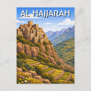 Postal Al Hajjarah Yemen Viajes