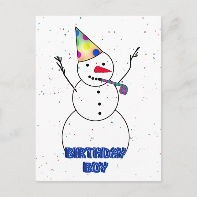 Postal ¡Al niño de cumpleaños! (Anverso)