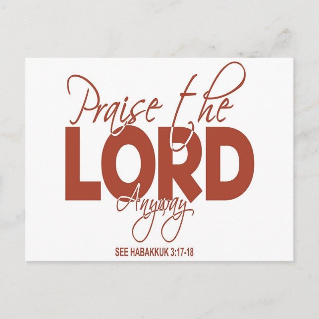 Postal Alabado sea el Señor (Anverso)