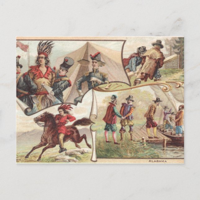 Postal Alabama Antiguo  (Anverso)