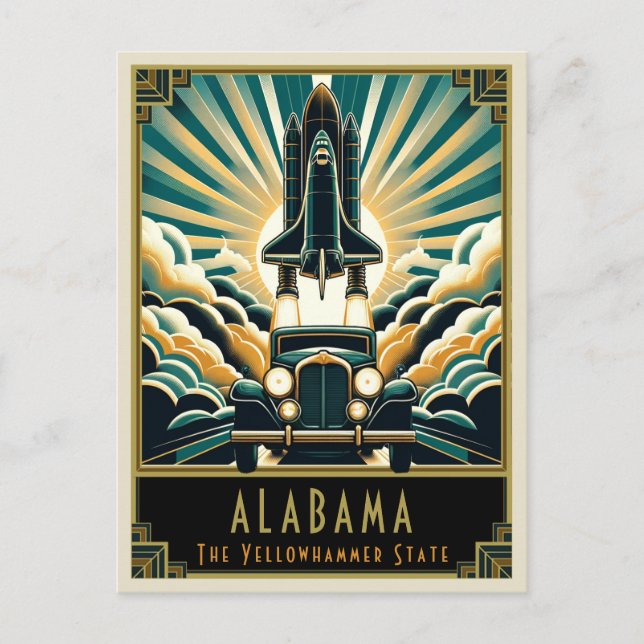 Postal Alabama | Art Deco (Anverso)