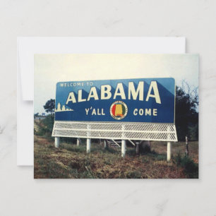 Postal Alabama, bienvenidos, todos vengan por el Rótulo d