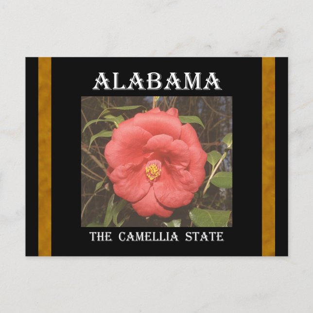 Postal Alabama Camellia (Rojo) (Anverso)