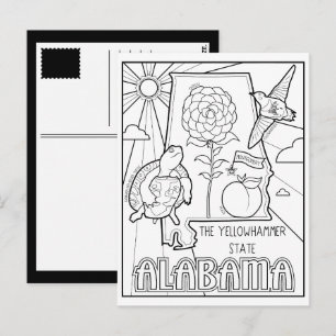 Postal alabama colorea mi collage