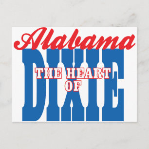 Postal Alabama Corazón de Dixie