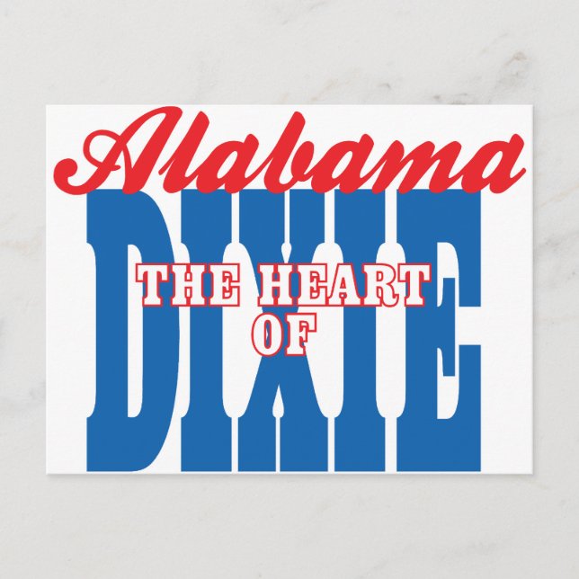 Postal Alabama Corazón de Dixie (Anverso)