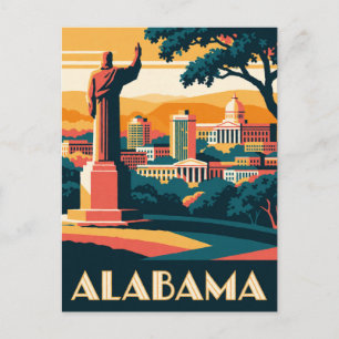 Postal Alabama EE. UU. Historia del sur y viaje costero �