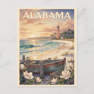 Postal Alabama EE. UU. Viaje Vintage