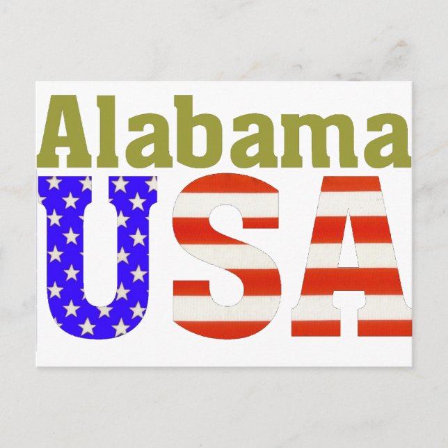Postal ¡Alabama EEUU! (Anverso)