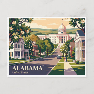 Postal Alabama — estilo vintage Montgomery