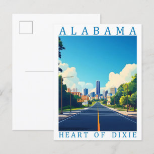 Postal Alabama Heart of Dixie USA Travel Place