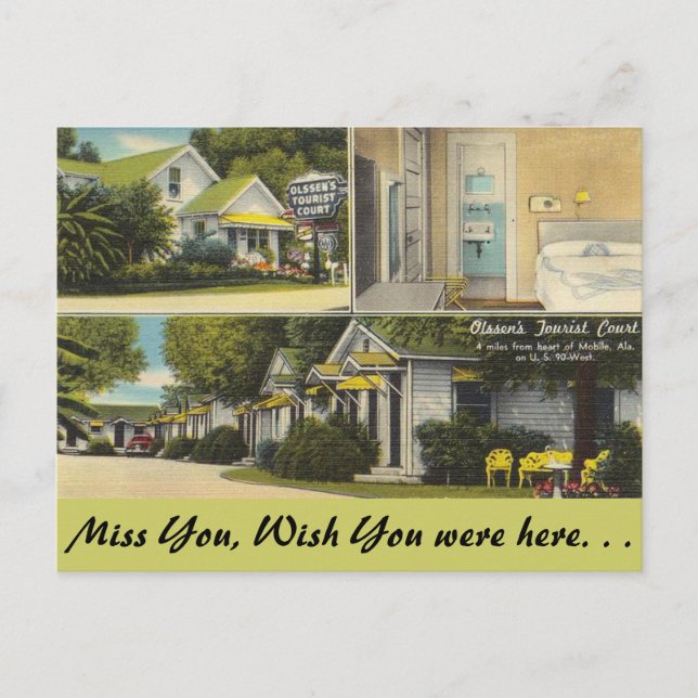 Postal Alabama, la Corte de Turismo de Olssen (Anverso)