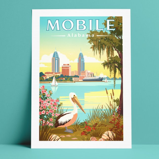 Postal Alabama móvil vintage (Subido por el creador)