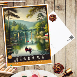 Postal Alabama | Postcarta estatal hiperrealista