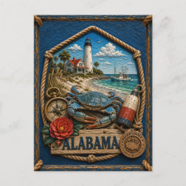 Postal Alabama Viajes Antiguos