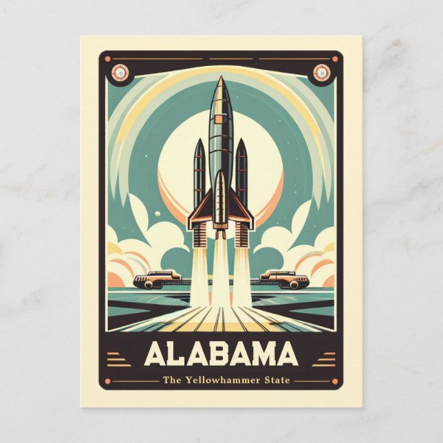 Postal Alabama | Vintage patriótico (Anverso)