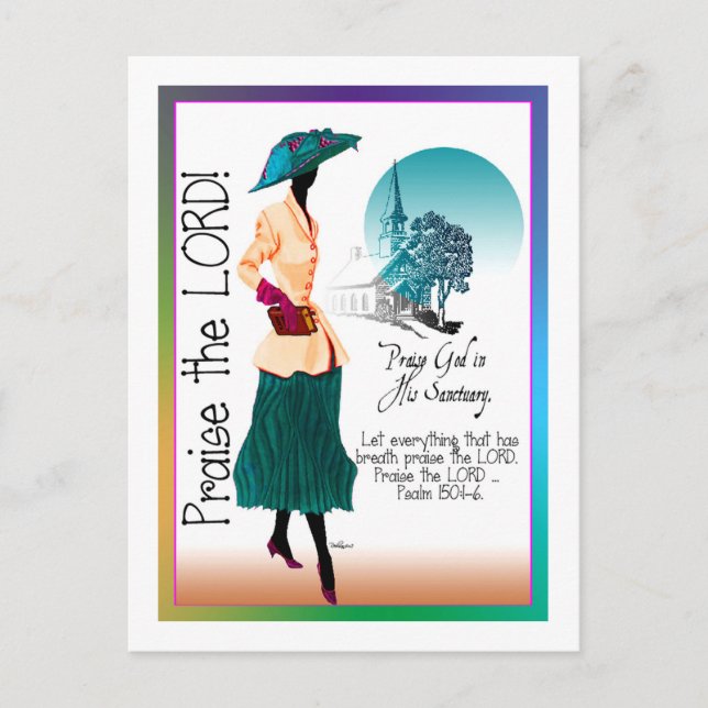 Postal Alabó al Señor (Anverso)