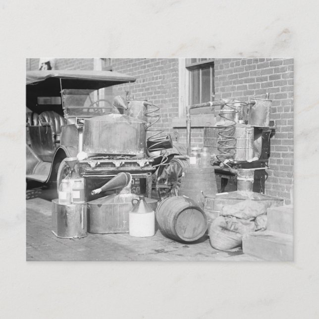 Postal Alambique de Moonshine confiscado, 1922 (Anverso)