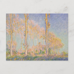 Postal Álamos, paisaje impresionista, Claude Monet