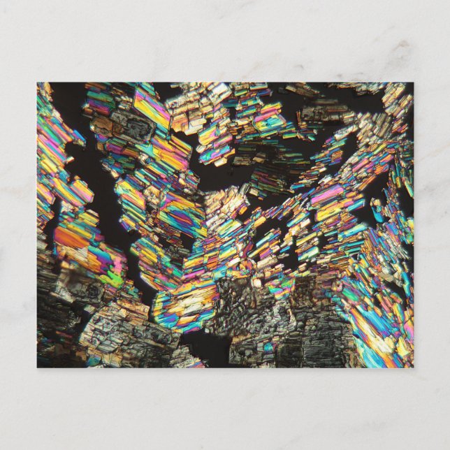 Postal Alanine Amino Ácido bajo el microscopio (Anverso)