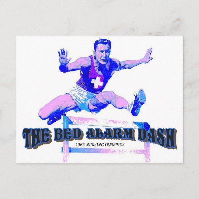 Postal Alarma de cama Dash Enfermería de cosecha   (Anverso)