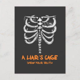 Postal Alarmante telaraña humana jaula Halloween