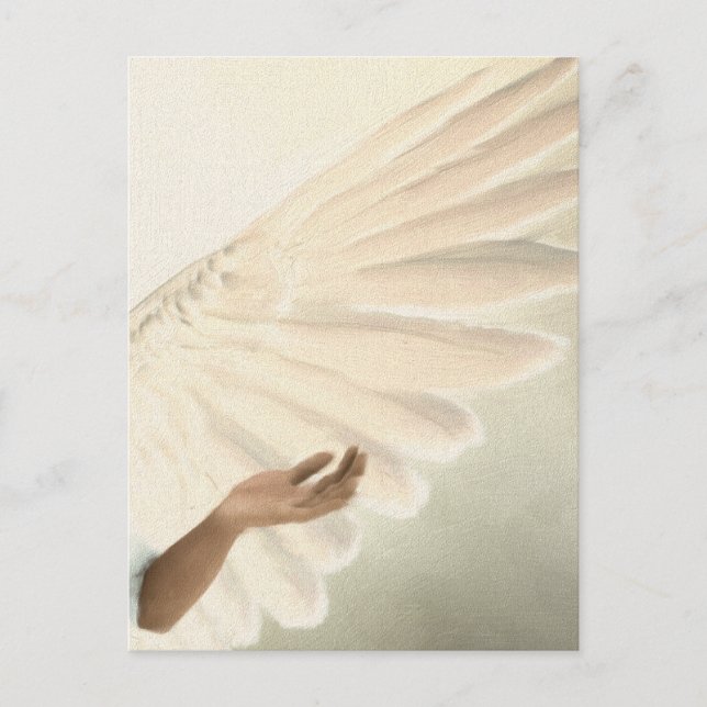 Postal Alas Ángel Hermosas - Cuidado y calma (Anverso)