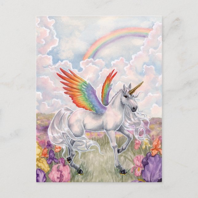Postal Alas arcoiris (Anverso)