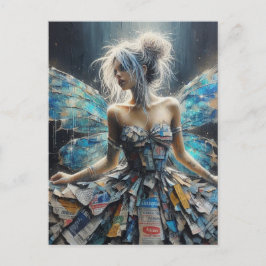 Postal Alas azules de la ropa de la ropa de la repisa de 