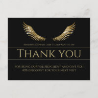 Alas de pestañas doradas Gracias Simple Negro