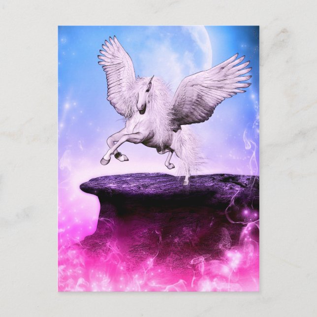 Postal Alas etéreas paisaje de ensueño (Anverso)