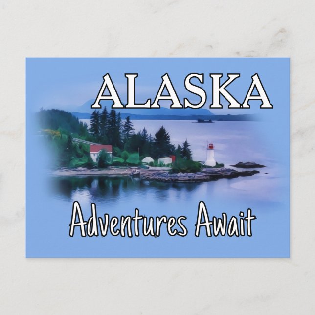 Postal Alaska Adventure espera (Anverso)
